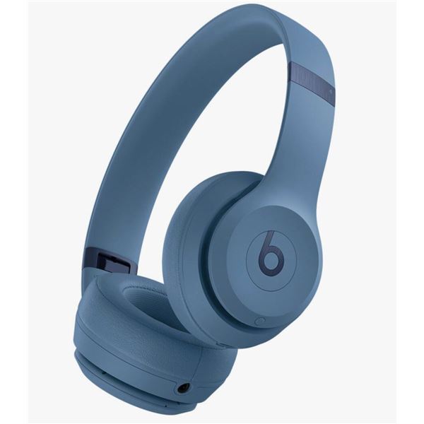 New Open Box - Beats Solo 4 Bluetooth Wireless On-Ear Headphones, RV: $279.95 - Slate Blue (#1795847