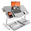 Image 1 : BNIB SAIJI Adjustable Laptop Table Grey - RV: $79.99, (Model HL36), 27.5" x 14.1", Compatible 17" La