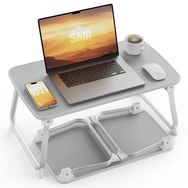 BNIB SAIJI Adjustable Laptop Table Grey (Model HL30), 20.6" x 11.8"