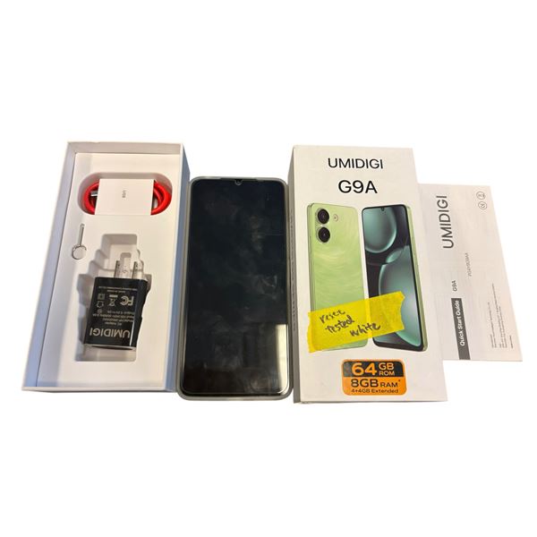 UMIDIGI G9A Smartphone, RV: $138, Galaxy White, ROM 64GB + RAM 4GB, Dual SIM Card (Tested/Working)