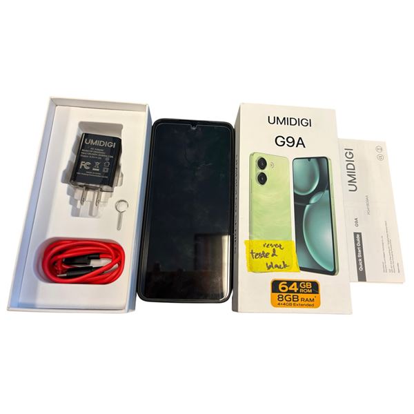 UMIDIGI G9A Smartphone, RV: $138, Galaxy Black, ROM 64GB + RAM 4GB, Dual SIM Card (Tested/Working)