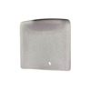 Image 3 : Floor Model - The Living Lab, Grey Upholstered Stool with White Geometric Metal Base