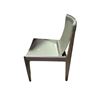 Image 2 : Floor Model - The Living Lab, Grey Wooden Frame Chair with Faux Leather Seat