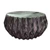 Image 2 : Floor Model - The Living Lab, Circular Embossed Wooden Coffee Table, Approx. 36" in dia.