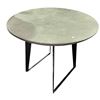 Image 1 : New Floor Model - The Living Lab, Round Grey Table with Black Metal Legs (Dia. 36" - minor chips on 