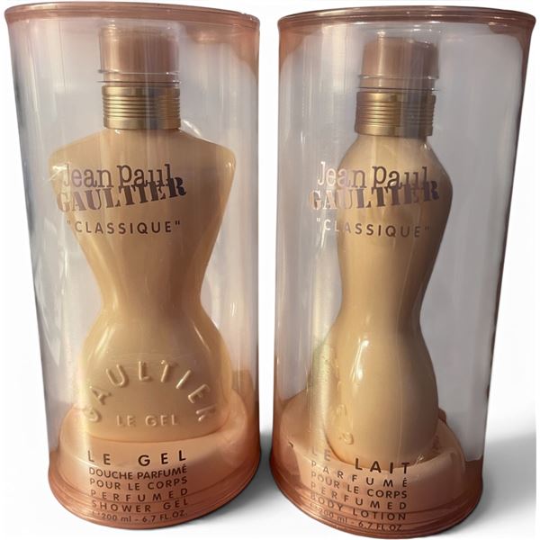 2-Pcs Jean Paul Gaultier Classique Lot: Perfumed Shower Gel and Body Lotion (200ml each) - Sealed in