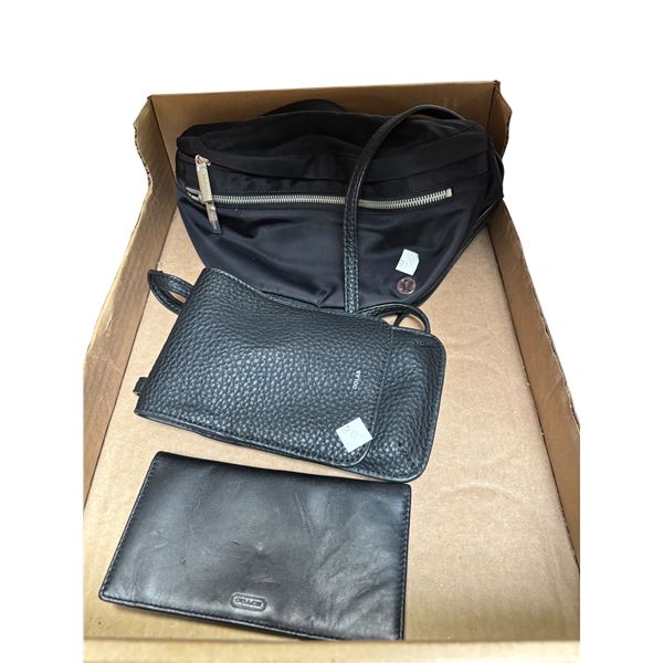 3-Pcs Lot - Lululemon Belt Bag, Collab Crossbody Bag, Coach Checkbook Wallet