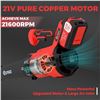 Image 2 : OUTIGO 21V Cordless Leaf Blower (Model JBCF001) - 150MPH, 450CFM - Red, Includes 2 x 4.5 Ah Batterie