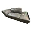 Image 1 : 1-Pcs Dark Grey Adjustable Faux Leather Sofa, W82"
