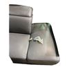 Image 3 : 1-Pcs Dark Grey Adjustable Faux Leather Sofa, W82"