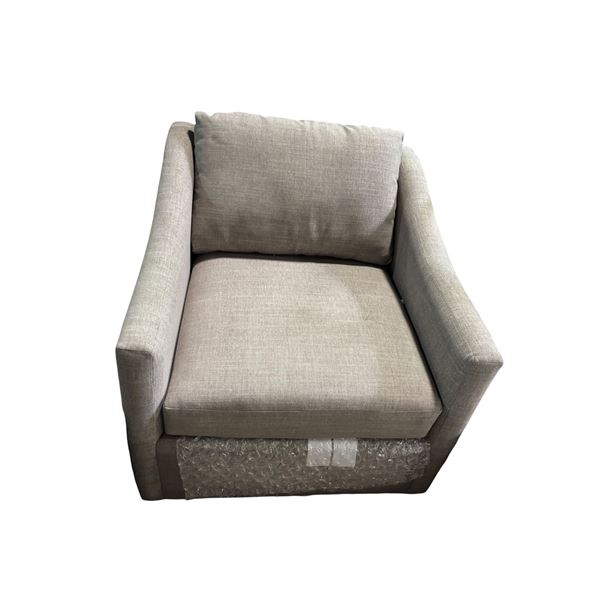 Grey Upholstered Armchair, W32"