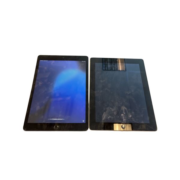Group of 2 iPads A2197 (Tested - Working Needs Reset) & A1395 (Condition Unknown)