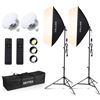 Image 1 : BNIB - Skytex Softbox Lighting Kit 2-Pack, RV: $129.99, 20x28" Soft Box, 85W 2700-6400K E27 LED Bulb