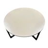 Image 1 : Light Brown Round Coffee Table, Dia. 35.5"