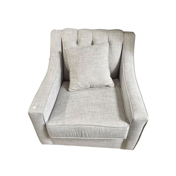 Light Grey Armchair, W55"