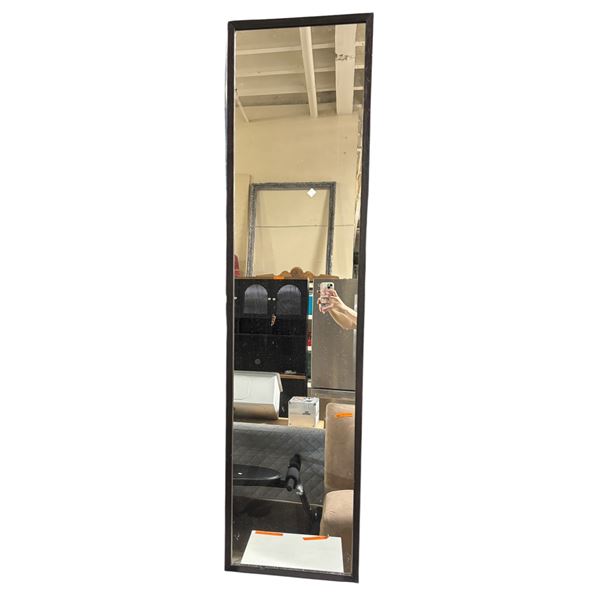 Dark Brown Floor Mirror, H63" x W15.5"
