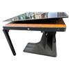 Image 3 : Large Wooden Table with Metal Base, H31" x W83" x D36"