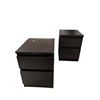 Image 1 : Pair of Dark Brown Nightstands, W15.5" Each