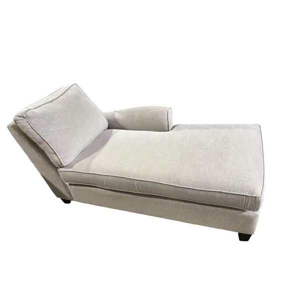 Light Beige Fabric Chaise, W29"