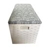 Image 3 : Grey Owl Patterned Storage Ottoman, H16" x W32" x D14"