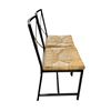 Image 2 : 2-Pcs Black Frame Woven Seat Chairs