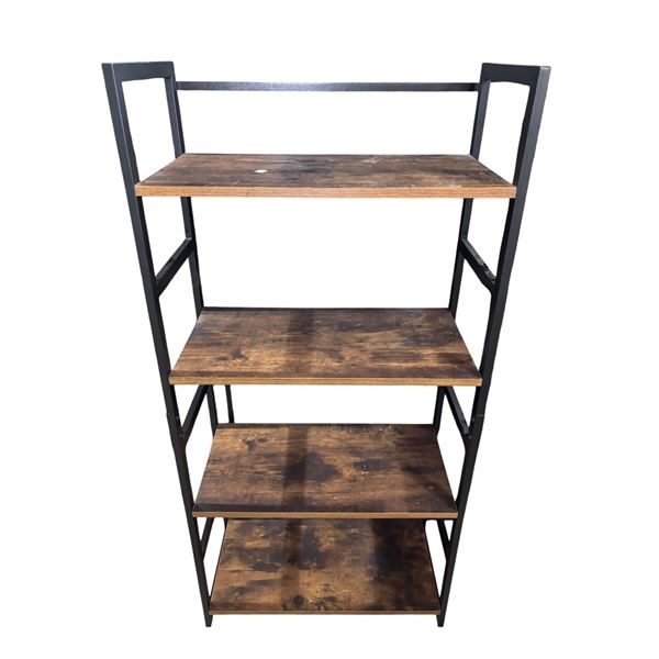 4-Tier Metal Storage Shelf / Bookcase, W23.5"