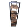 Image 3 : 4-Tier Metal Storage Shelf / Bookcase, W23.5"