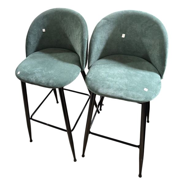 Pair of Teal Bar Stools