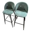 Image 1 : Pair of Teal Bar Stools