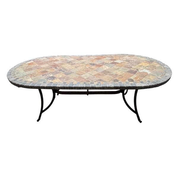 Stone Top Patio Table (78x42x29)