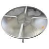 Image 2 : 2-Pcs Lot - Round Dining Table (Dia. 47") and Side Table (Dia. 20"), Glass Top and Metal Grey Frame