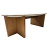 Image 3 : Cream Coffee Table w/Wood Legs