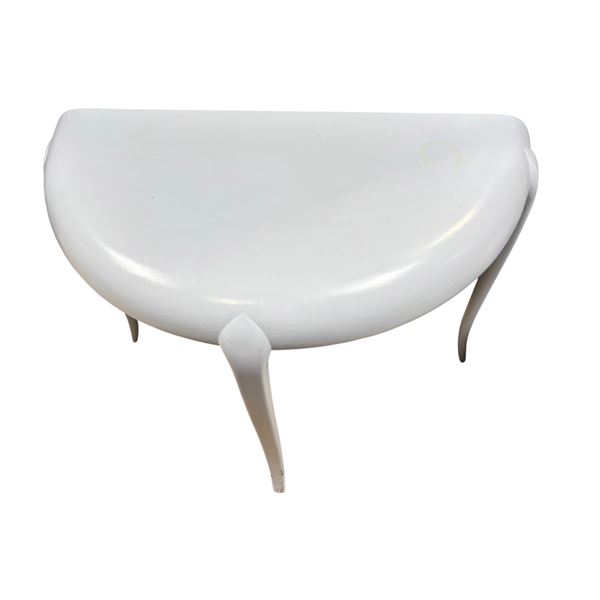 Modern Light Grey Half Moon Console Table