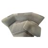 Image 2 : Modern Charcoal Grey Upholstered Corner Accent Chair / Wedge Modular Daybed w/ Pillows
