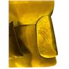 Image 4 : Modern Glam Mustard Yellow / Gold Velvet 2-Cushion Sofa Couch w/ Matching Throw Pillows