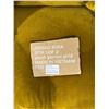 Image 5 : Modern Glam Mustard Yellow / Gold Velvet 2-Cushion Sofa Couch w/ Matching Throw Pillows