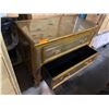 Image 2 : Gold / Gilt 2-Drawer Commode / Chest (43x20.5x34)