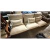 Image 2 : Wood Frame Cream Fabric Outdoor Sofa