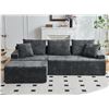 Image 1 : Boneless Cloud Modular Sectional Sofa Left Facing Chaise Free - Grey - Approx: 55.1"D x 90.6"W x 22.