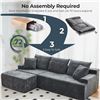 Image 4 : Boneless Cloud Modular Sectional Sofa Left Facing Chaise Free - Grey - Approx: 55.1"D x 90.6"W x 22.