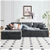 Image 2 : Boneless Cloud Modular Sectional Sofa Left Facing Chaise Free - Grey - Approx: 55.1"D x 90.6"W x 22.