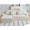 Image 1 : Boneless Cloud Modular Sectional Sofa Left Facing Chaise Free - Beige - Approx: 55.1"D x 90.6"W x 22