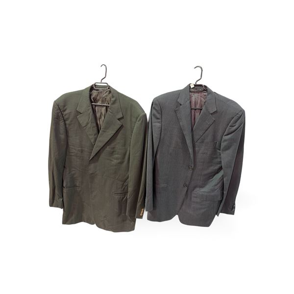 2-Pcs Lot: Ermenegildo Zegna Pinstripe Blazer and Gianni Versace Blazer (Size L)