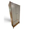 Image 1 : Modern Scandinavian 2-Door Wardrobe Armoire with 2 Drawers & Bottom Shelf (38x16x82.5)