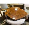 Image 2 : Natural Freeform Burl Wood Tree Cross-Section Slab Tabletop (Gloss Finish)