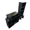 Image 1 : Group of Modern Black Geometric Cubby Display Bookcase