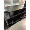 Image 2 : Group of Modern Black Geometric Cubby Display Bookcase