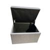 Image 2 : Grey Storage Ottoman, H15" x W24" x 17"
