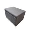Image 3 : Grey Storage Ottoman, H15" x W24" x 17"