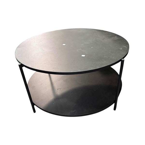 Round Coffee Table, Black, Dia. 31"